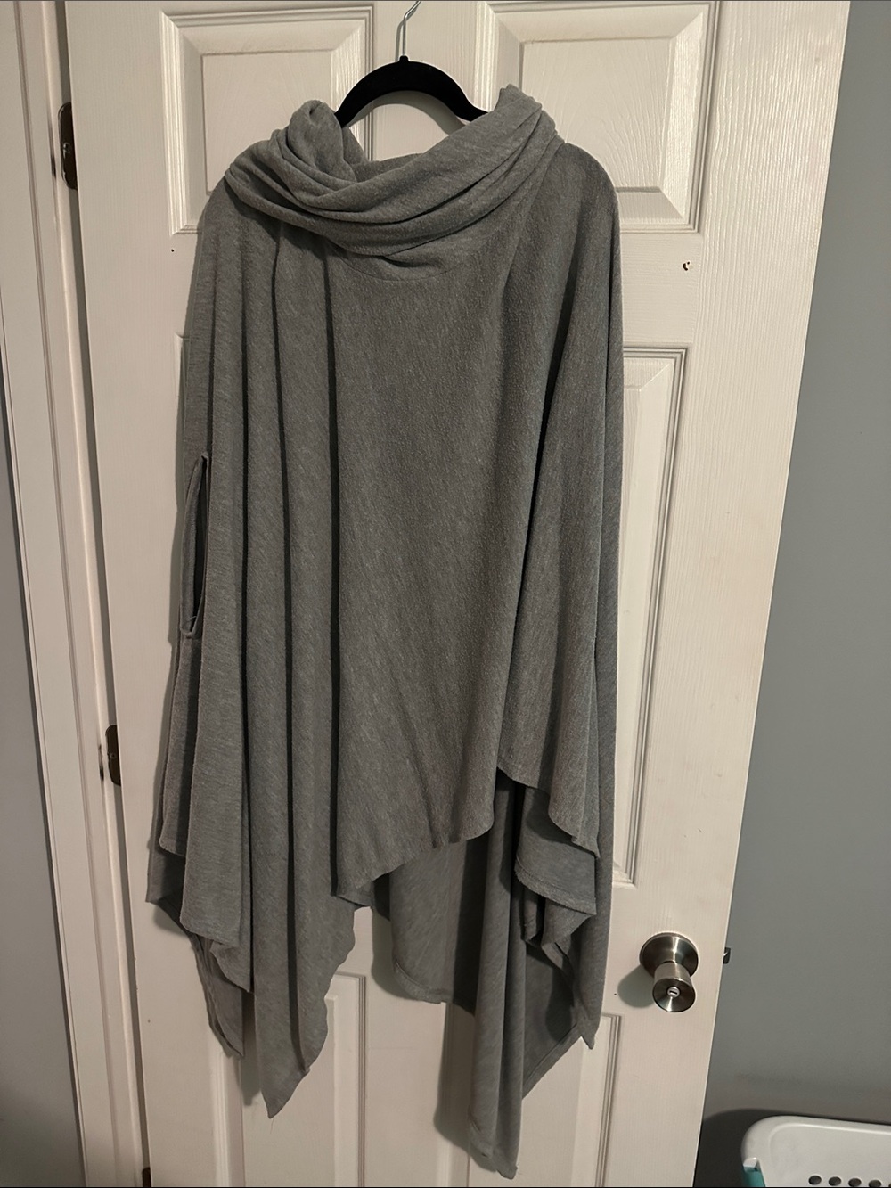 Forever 21 Gray Draped Poncho Sweater